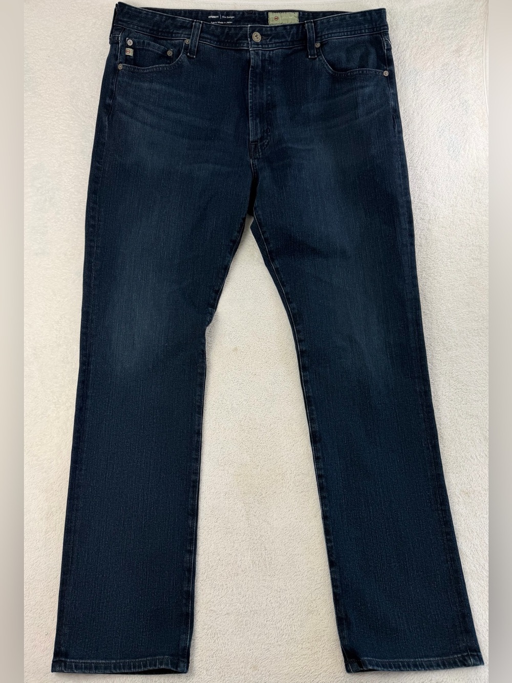AG Everett Slim Straight Jeans Dark Wash Japanese Fabric 38x34